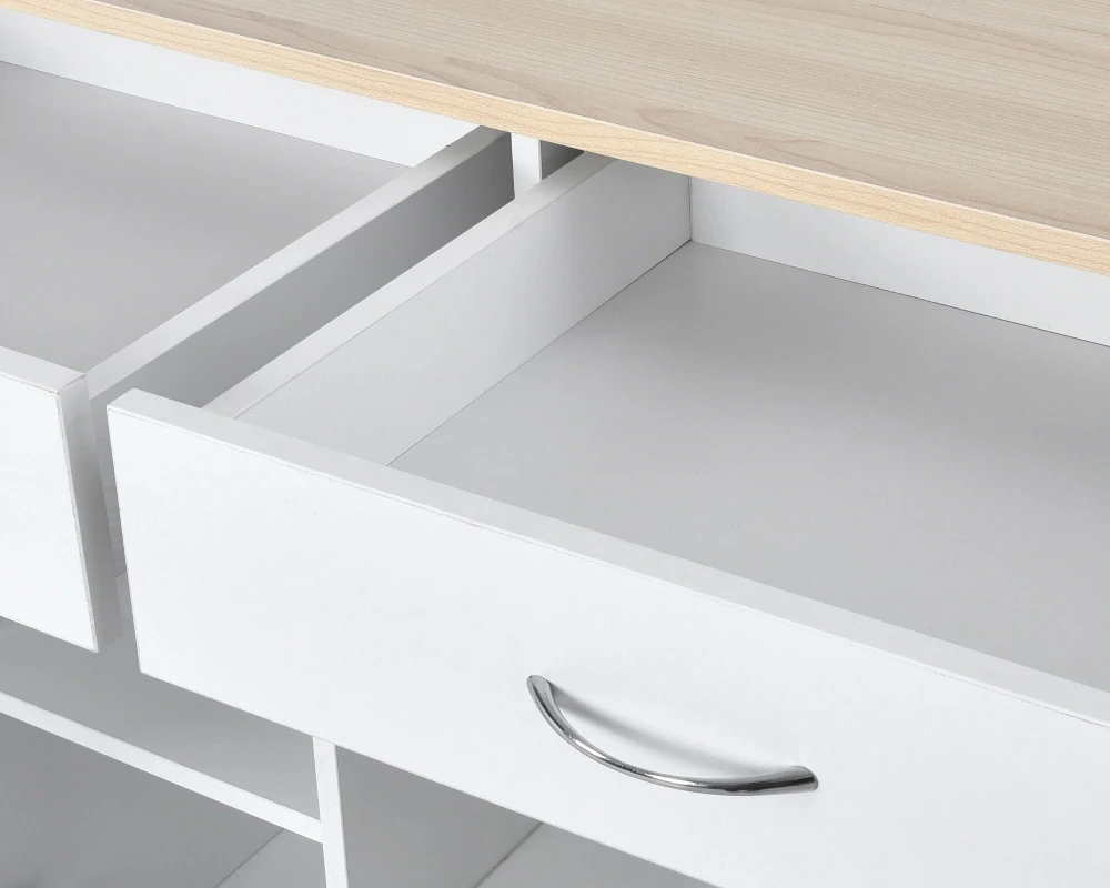 rolling kitchen cart with storage